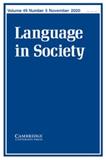LANGUAGE IN SOCIETY