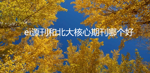 ei源刊和北大核心期刊哪個(gè)好
