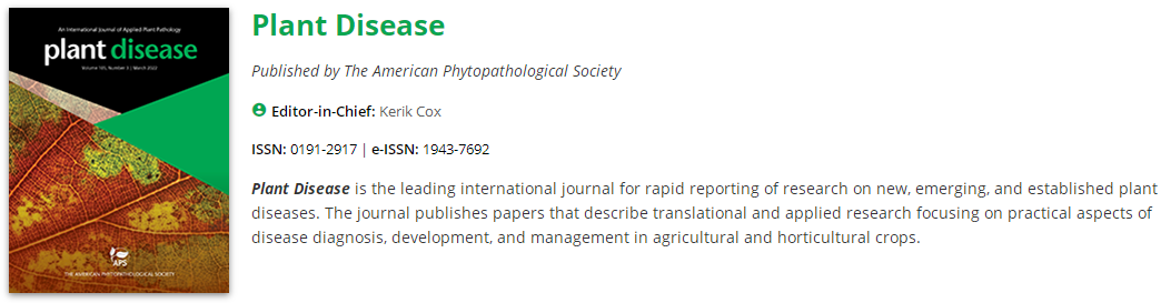 Plant Disease有版面費嗎,周期多長