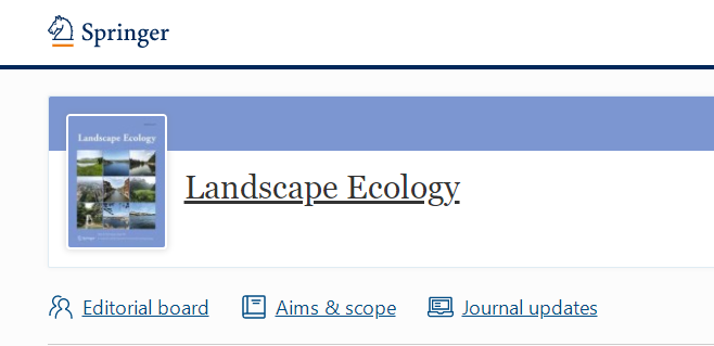 Landscape Ecology雜志改為open access了嗎?
