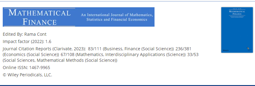 Mathematical Finance是中科院幾區(qū)