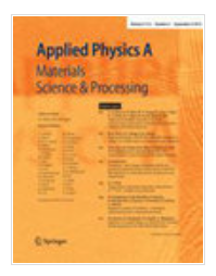 APPLIED PHYSICS A-MATERIALS SCIENCE & PROCESSINGڿ