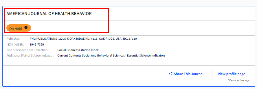 American Journal Of Health Behavior