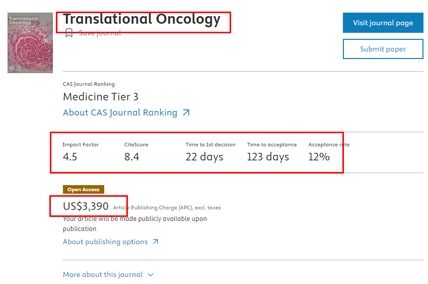 Translational Oncology