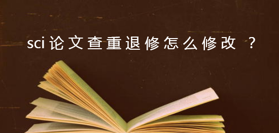 sci論文查重退修怎么修改